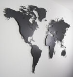 Weltkarte Eisenglimmer vor einer weißen Wand (Ansicht Links)