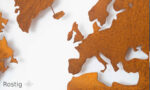 Weltkarten aus Metall - CORTEN-Rostig-Worldmap24